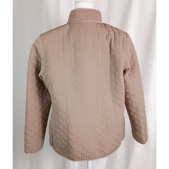 Gallery Petite Quilted Snap Jacket Mandarin Collar Size PM Excellent Cond - Picture 2 of 11